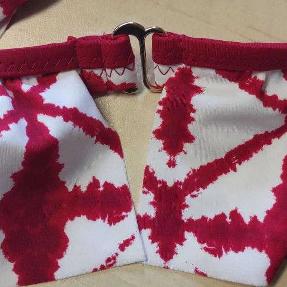 Raisins Dharma Ruffle Off the Shoulder Bandeau Bikini Swim Top Small - Picture 12 of 12